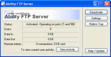Ability FTP Server Screenshot